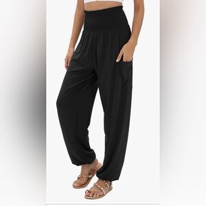 QIANXIZHAN Women's Harem Pants, High Waist